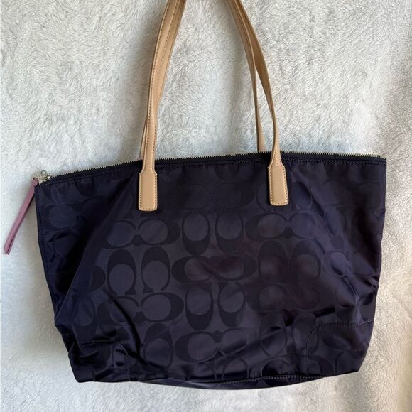Coach Navy Legacy Weekend Nylon Tote - Picture 4 of 9